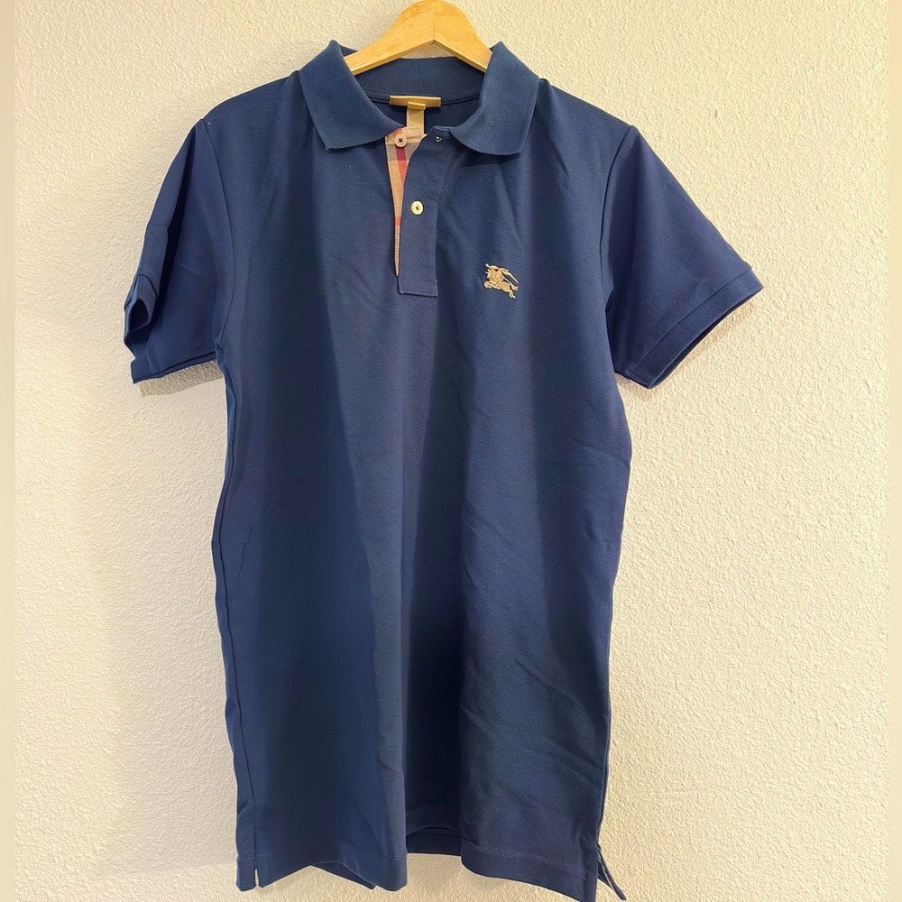 Burberry Navy Polo Shirt